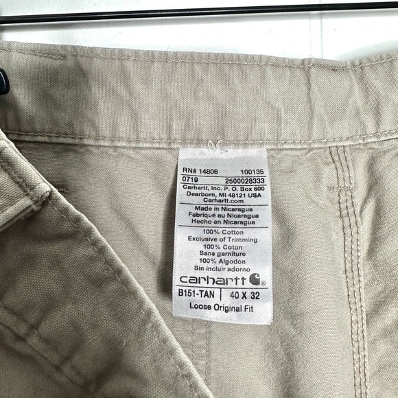 Carhartt Loose Original Fit Cotton Work Pants - Picture 4 of 9